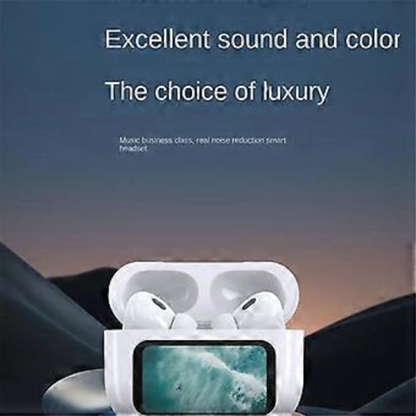 Nya A8Pro Bluetooth 5.4 Trådlösa Hörlurar LCD Färgskärm ANC+ENC Aktiv Brusreducering TWS 15 Nationella Språk B