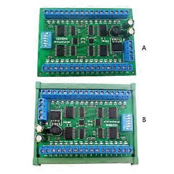 för DC 12V 24V 32ch DIN35 C45 Skena Box RS485 Modbus RTU Kontroller 300MA Drivrutinsmodul för PLC Relä Switch LED Motor