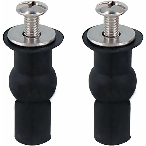 2 st Toalettstolssitsfäste Blindgångjärn Fixeringshål Expanderbar Gummiskruv Passar Alla Toaletter (18mm)
