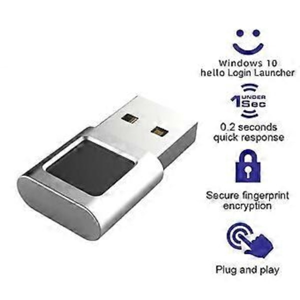 USB Fingeravtrycksläsare Modul Enhet Biometrisk Skanner för Windows 10 Bärbara Datorer Nyckel USB-gränssnitt