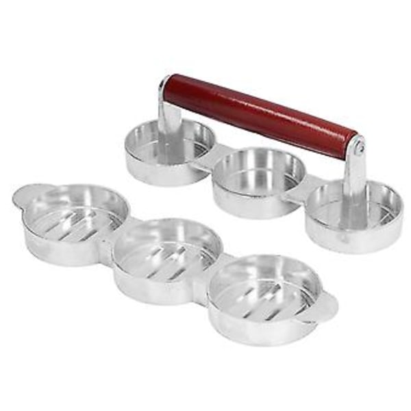 Hampurilaispuristin Muotti Mini Burger Press Maker ulkoiluun, piknikille, retkeilyyn ja grillaukseen