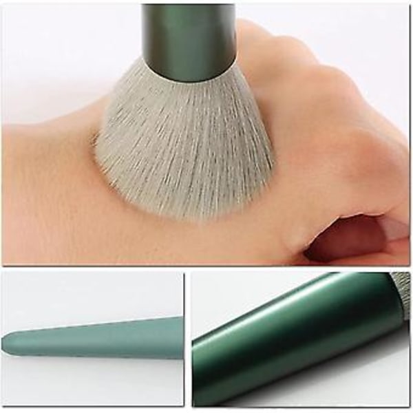 13 stk. Makeup Børster Foundation Børster Professionelt Kosmetik Børstesæt Premium Syntetiske Børster Med Plys Taske Til Foundation Ansigtspudder Blush E