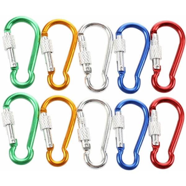 SODIAL(R) 10st Assorted Colors Aluminiumlegering Karbinhake Flaskhållare