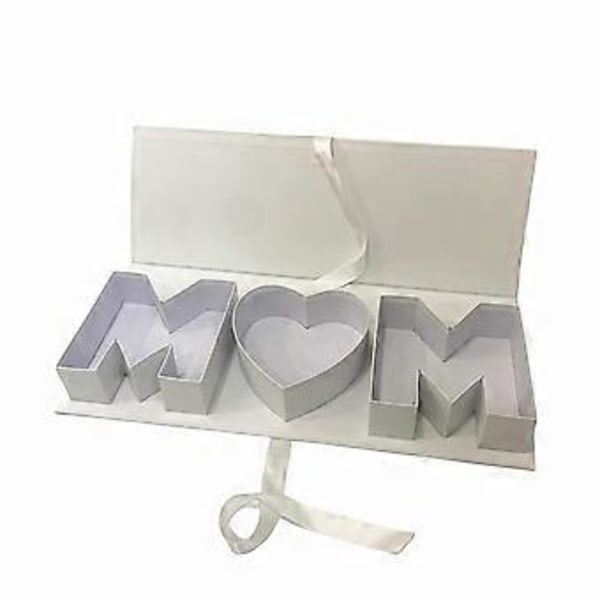 Morsdags blomsterboks Tom blomstergaveeske Fyllbar emballasje Papp Mor-formet gaveeske for blomster Morsdag, E