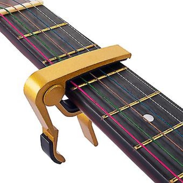Akustisk/elektrisk/klassisk Gitar Capo i Aluminiumlegering, Hurtigskift, Svart