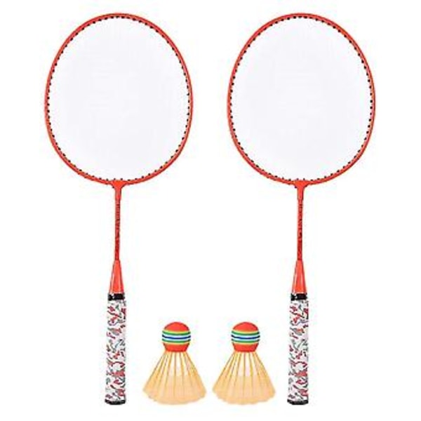 Badmintonracketar för barn, badmintonbollar Racketsportset med 2 bollar Spelare Inomhus Utomhus