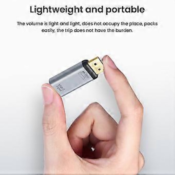 USB C -sovitin Type-C naaras -yhteensopiva DP MiniDP urossovitin HD-video 4K@60Hz (MINI DP-yhteensopiva liitäntä)
