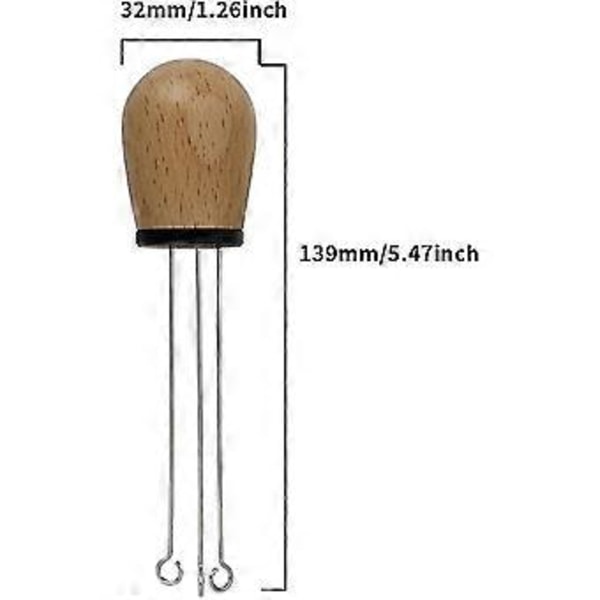 Espresso Kaffeomrører, Kaffenåldispenser med Trehåndtak (Svart, Størrelse: 13,9 * 3,2 cm)