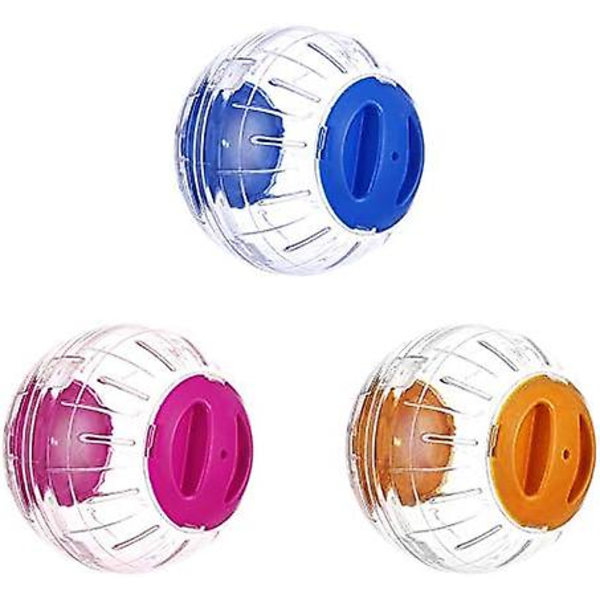 12cm treningsball for hamstere og mus, liten aktivitetsleke for gnagere, treningsball for dverghamster, 3 farger å velge mellom (oransje)