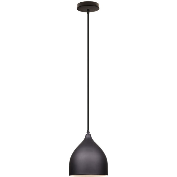 Moderne takhengt pendellampe justerbar hengende lampe svart metall lysekrone E27