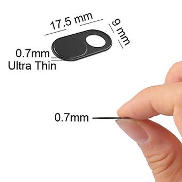 Webcam Covers (3 stk.), 0,7 mm Ultratynd Web Kameradækning Til Mobiltelefon, Laptop, Computer