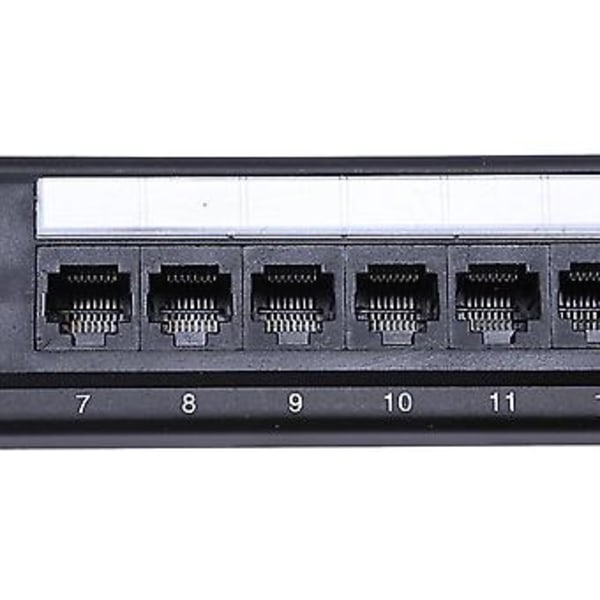 Utp 24 Port Rj45 Patch Panel Rack Kabelmontert Brakett Koblingsrack Verktøy Etet Lan Netwo