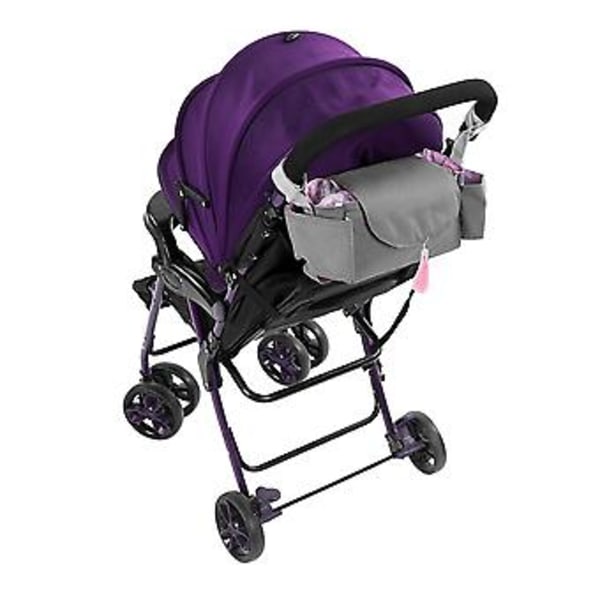 Barnvagn Buggy Barnvagns Tillbehör Förvaringsväska Blöjflaskorganisatör (Rosa Tofs)