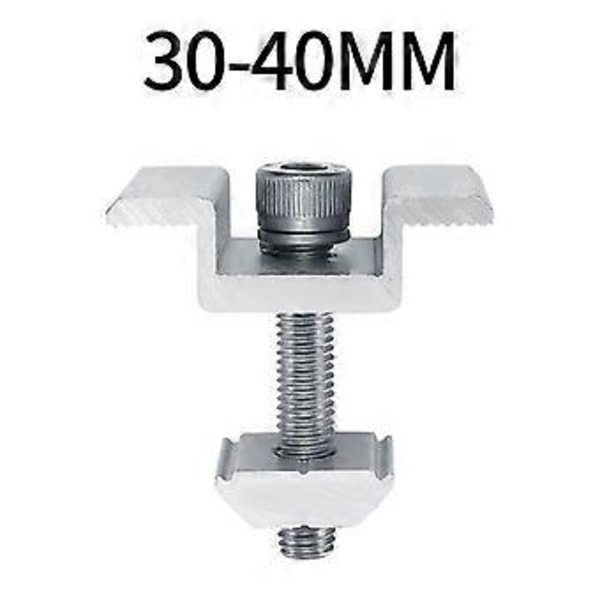 8 kpl aurinkopaneelin kiinnityskannattimia, aurinkopaneelin päätykiinnikkeet, keskikiinnikkeet, PV-aurinkopaneelin aurinkomoduulille 30 mm