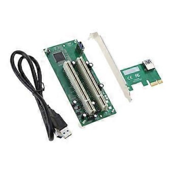 PCI-E til 2xPCI Adapterkabel PCIE x1 til x16 Kort PCI-Udvidelseskonverter