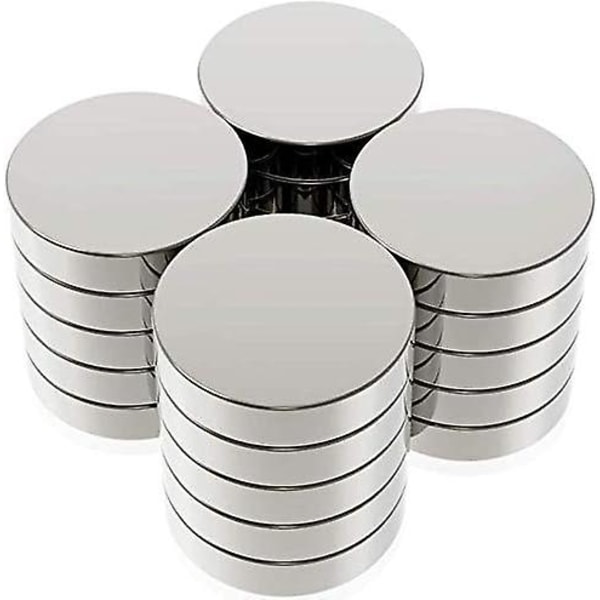 Neodyymimagneetti, 20 kappaletta erittäin voimakas jääkaapille 20x3mm Pienet pyöreät jääkaappimagneetit