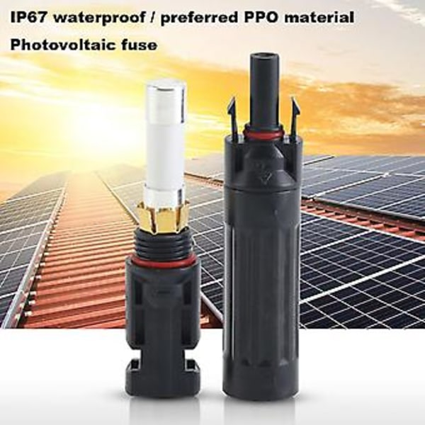 2 kpl Solar PV -liittimen sulakeputki Ip67-liitin ja Fe-liitin Solar PV -järjestelmään