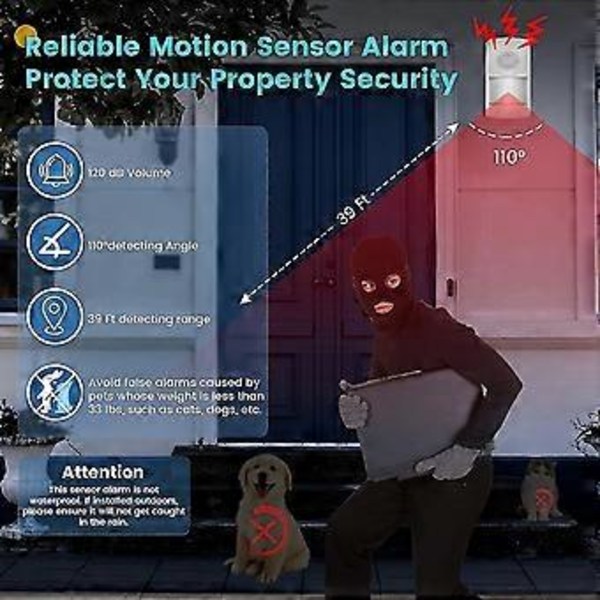 Uppgraderad Smart Wifi Rörelsesensor Detektor Alarm Inomhus Med Siren, Telefonapp, USB-ström, Varningsinspelning, Schemalagda Arbetstider - Infraröd Rörelse S