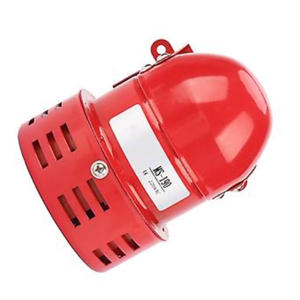 220V 120DB Röd Mini Metall Motor Alarm Industriellt Ljud Elektrisk Stöldskydd MS-190