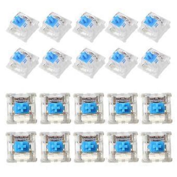 10 stk. 3-pinners mekanisk tastatur blå bryter for Cherry MX tastatur tester kit 60g kraft PCB-montert