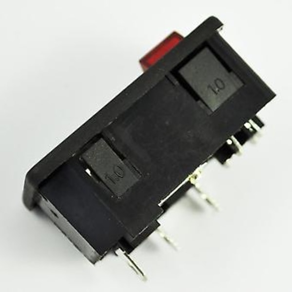 (r) Indgangsstik med sikring S 10a 250v 3 ben Iec320 C14