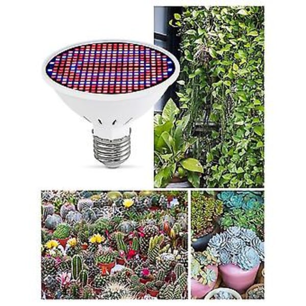 E27 300leds Växtlampa Led Fullspektrum Växtlampa Glödlampor Plantor Blomma Fytolampa För Ind