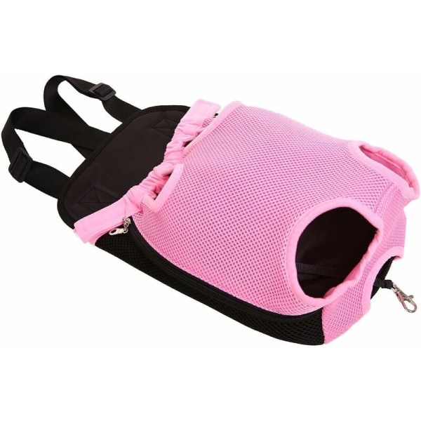 Ben-utanför sällskapsdjur hundhållare, handsfree justerbar ryggsäck resväska för liten medelstor valp Doggie Cat Bunny Breeds Outdoor S, rosa
