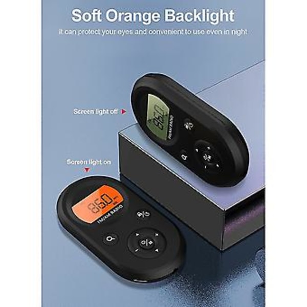 Mini FM/AM Radio Kannettava Tasku 76-108mhz Ladattava Radiovastaanotin LCD-näytöllä Takana L