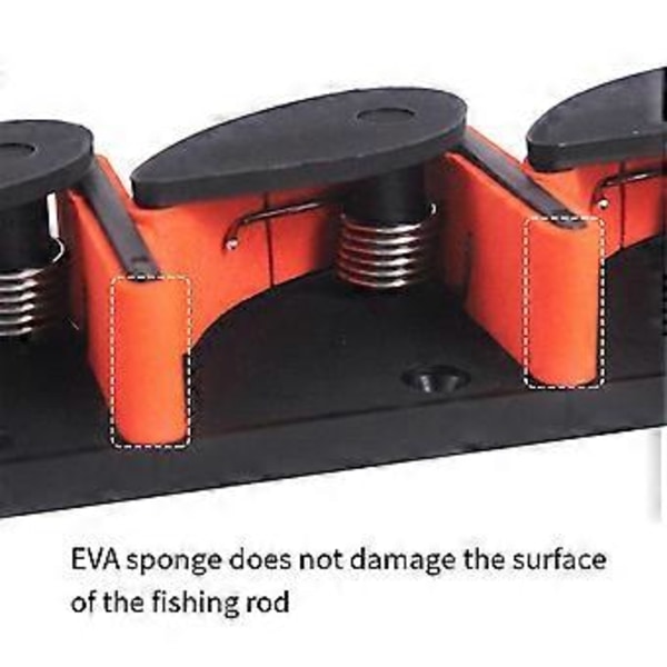 Fiskespöhållare Spöställ Vertikal Stånghållare Väggfäste Modulär för Garage Fiskespö Displayställ Svart