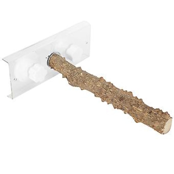 25 cm Papukaijat Ulkokäyttöön Kannettava Puinen Seisomatanko Lemmikkilinnun Suihkuteline Imu Kupilla