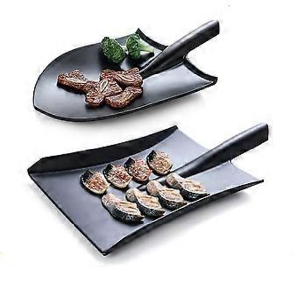 Servisesett Tallerken Frostet Imitasjon Porselen Spader Servisesett Tallerken, Snackbrett Grillfat, B