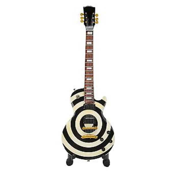 Innovativ Miniatyrgitarr Modell: Svart Vit Cirkeldesign för Samling & Gåvor