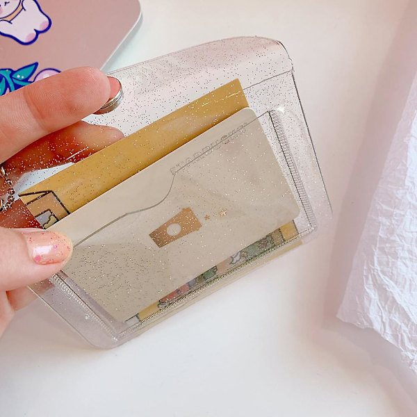 Kvinnors mode bekväma mini transparenta kortväska med spänne väska - Xin