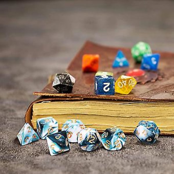 7 Dele Terningesæt Hedral Terningesæt Rollespilsterninger Sæt Til Dnd Pathfinder Rollespil Rpg