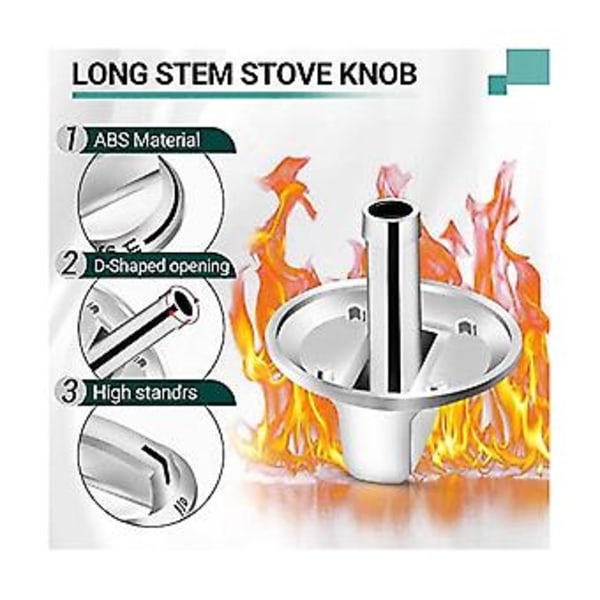 2 stk. Knotter 5304525746 Erstatningsknotter Kompatible for Gasskomfyr Ovn
