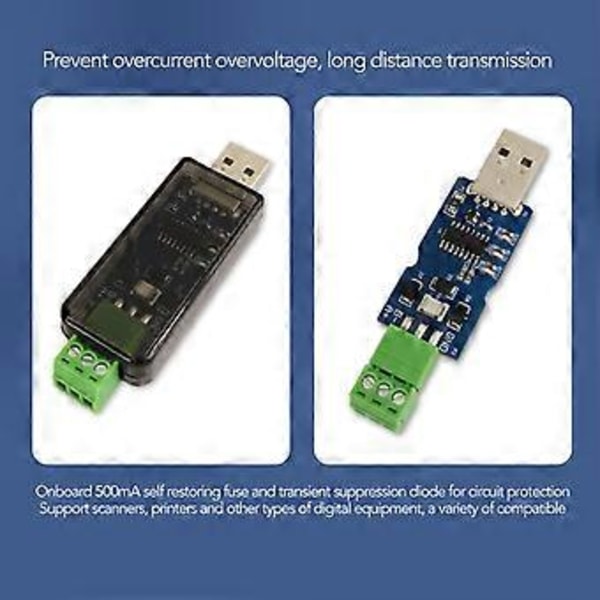 USB - RS485 -muunnin, teollisuusadapteri, puolidupleksi, CH343G-sirusoitin, jossa palautettava sulake