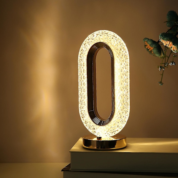 Krystal Natbordlampe, Moderne Simpel Design LED-lys Til Soveværelse Hjemmeindretning