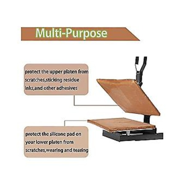 2 stk. Press Plate Wrap Cover, Maurbeskyttelse for beskyttelse av Sublimat Pressi