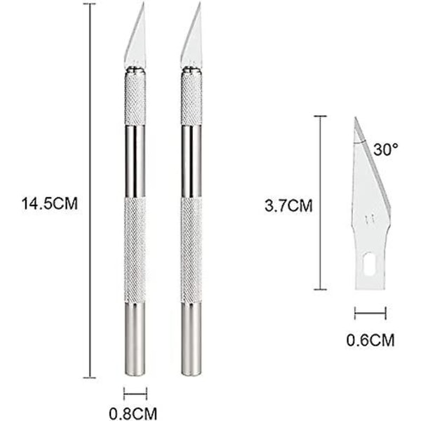 Presisjonskutter 2 Skalpel Med 42 Blader, Presisjonskutter Kniv For Kunst- og Håndverksarbeid, Splologi, Skulptur, DIY-skulptur