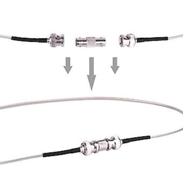 2 kpl 3g/6g SDI-kaapeli 90 cm, HD-SDI BNC-uros oikeaan kulmaan BNC-uros