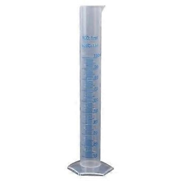 Mätcylinder Plast Graderad Rörverktyg för Lab (100ml)