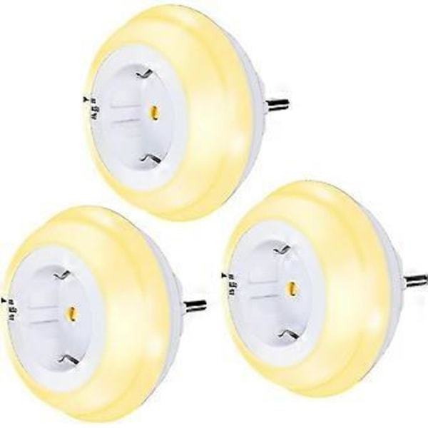 Natlampe med stikkontakt og tusmørkesensor, Heilwiy LED natlampe til børn, stikkontakt gave