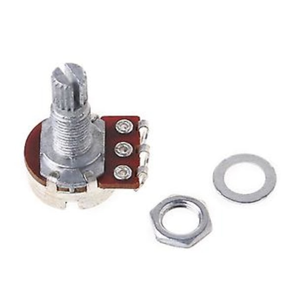 A25K Potensiometer Splinet Pot Elektrisk Gitar Bass Effekt Amp Tone Volum 18mm