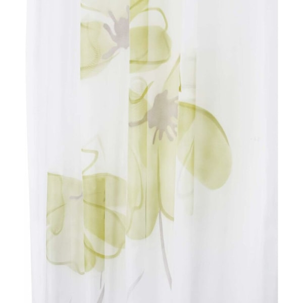 2 st gardinband Blommigt mönster Gardiner Gardiner för vardagsrum Sovrum Spänne Sjal, Bredd 150cm / Höjd 145cm, Grön