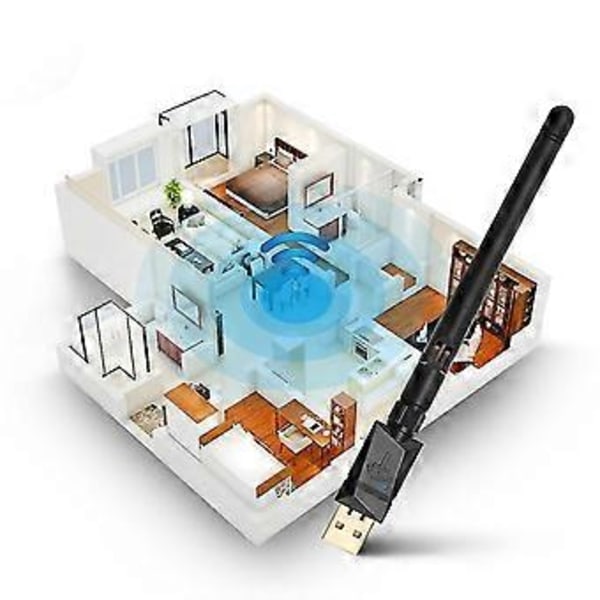 600 Mbps Nettverkskort Dual-band 2.4g/5g Trådløs Usb Wifi Nett Adapter Mottaker