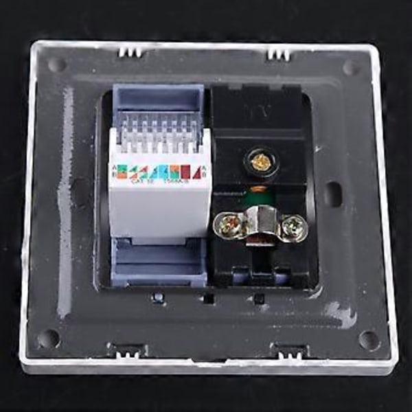 RJ45 Nettverksadapter+TV Antenne Koaksial Veggfeste Utgang Frontplate Panelkontakt