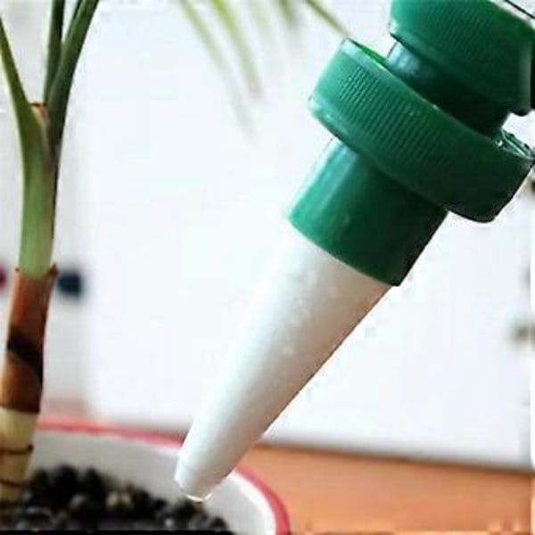 10 stk. Automatiske vandingssonder Plantesystem Keramisk Kreativ Havearbejde Blomsterpotte Drypanordning Haveslanger Vand-Hvid
