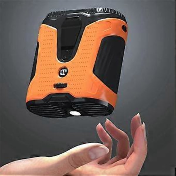 10000mAh Portabel Utomhus Midje-fläkt Hängande Halsfläkt Stark Vind LED-belysning för Sport Utomhusarbete