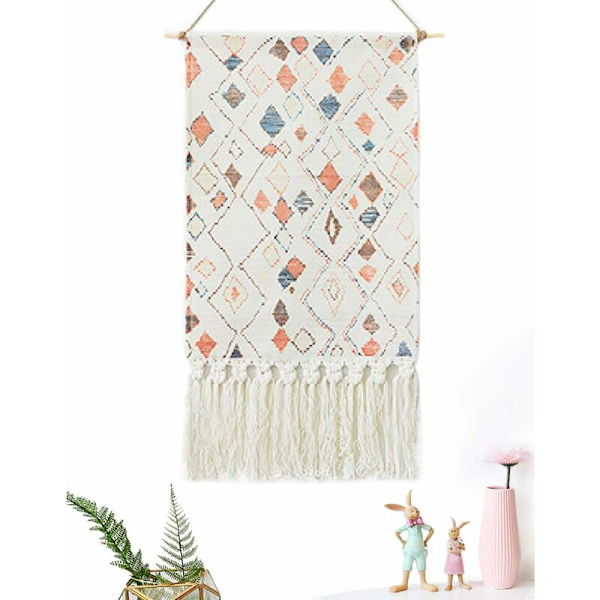 Veggdekorativt element - Håndvevd veggteppe i bohemsk stil Geometrisk bohemsk stil Innredning for leilighet Hjem Sovesal 17,3 \"B x 32\"