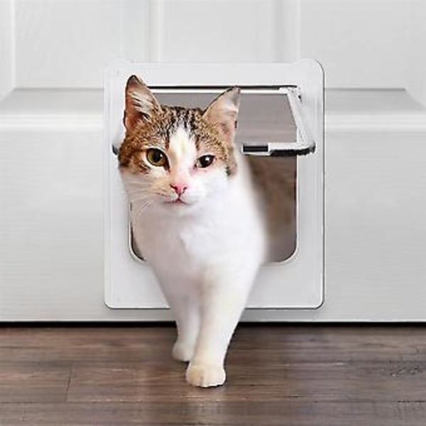 Sisäoven 4-suuntainen sulkumekanismi lemmikkiovelle alle 9 kg:n kissoille ja koirille